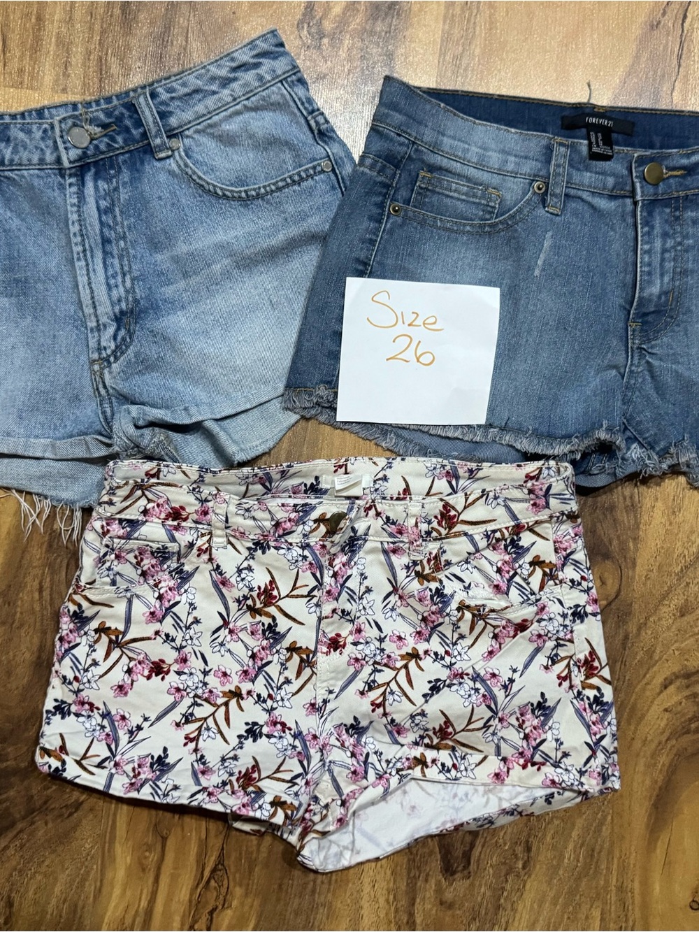 Floral Print Women’s Shorts - Cream Pink Floral